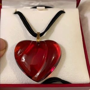 Baccarat Crystal Heart Necklace